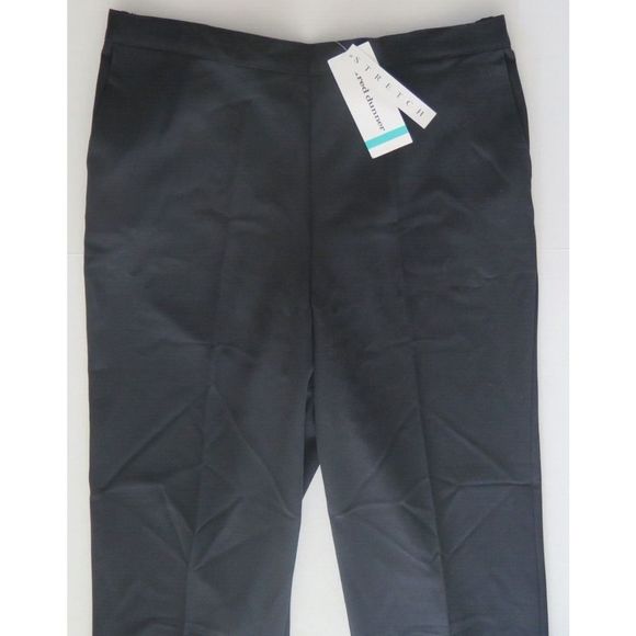 Alfred Dunner 20109 001 Women's Sz 16 Black Proportioned Medium Length Pants - Picture 3 of 8